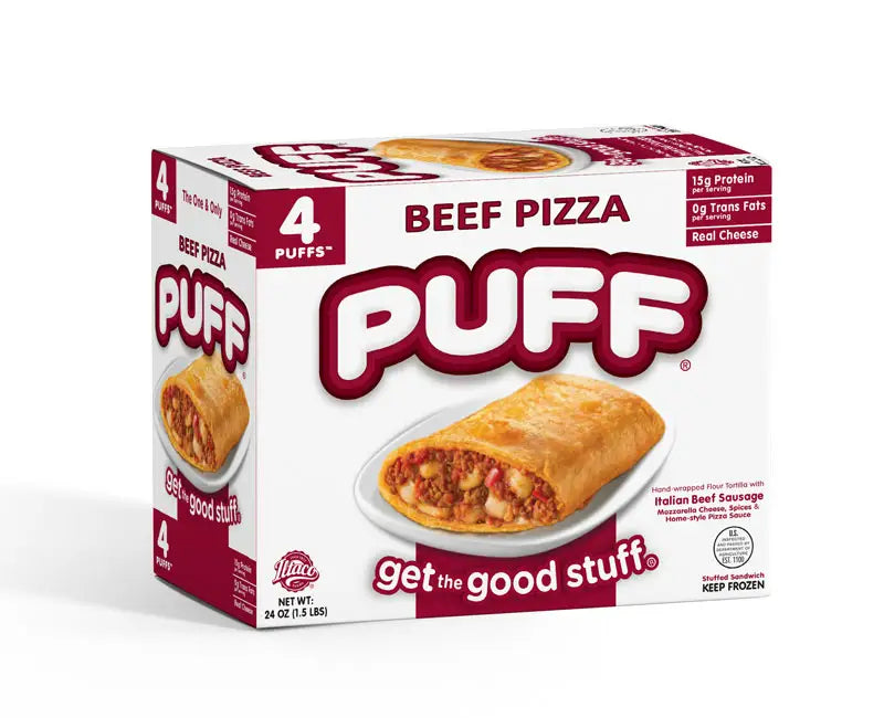 Pizza Puffs – 24 Count Retail Pack (contains microwave sleeves)