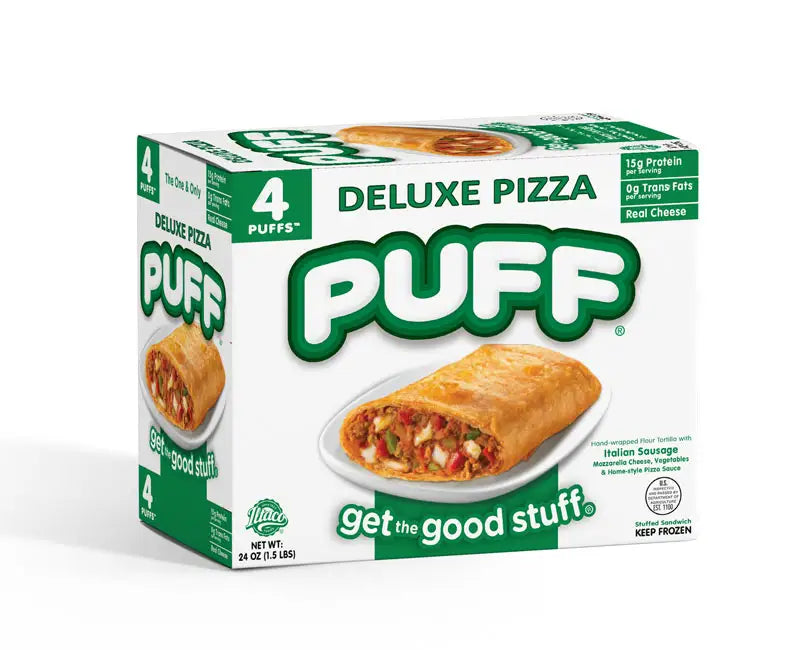 Pizza Puffs – 24 Count Retail Pack (contains microwave sleeves)