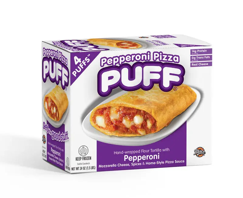 Pizza Puffs – 24 Count Retail Pack (contains microwave sleeves)